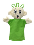 Hand Puppet Emotion Surprise 30 cm, Green Hand Puppet - Pintado & Lacado