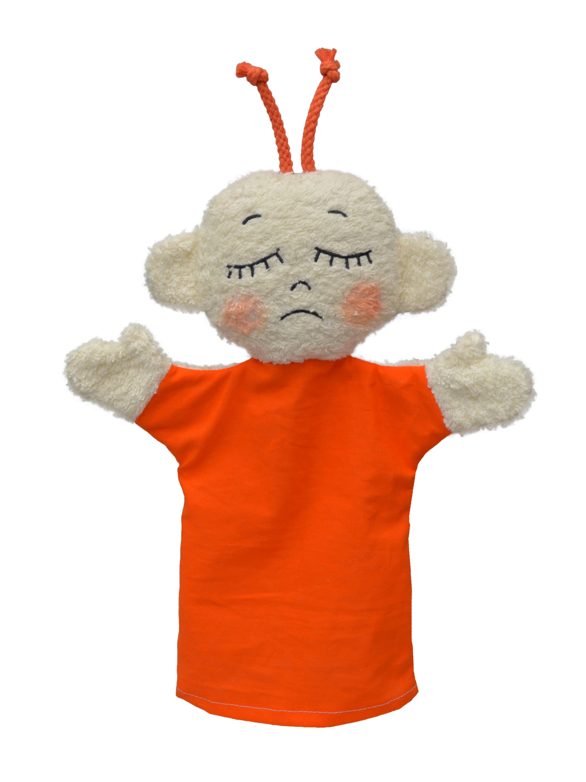 Hand Puppet Emotion Shame 30 cm, Orange Hand Puppet - Pintado & Lacado
