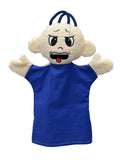 Hand Puppet Emotion Disgust 30 cm, Blue Hand Puppet - Pintado & Lacado