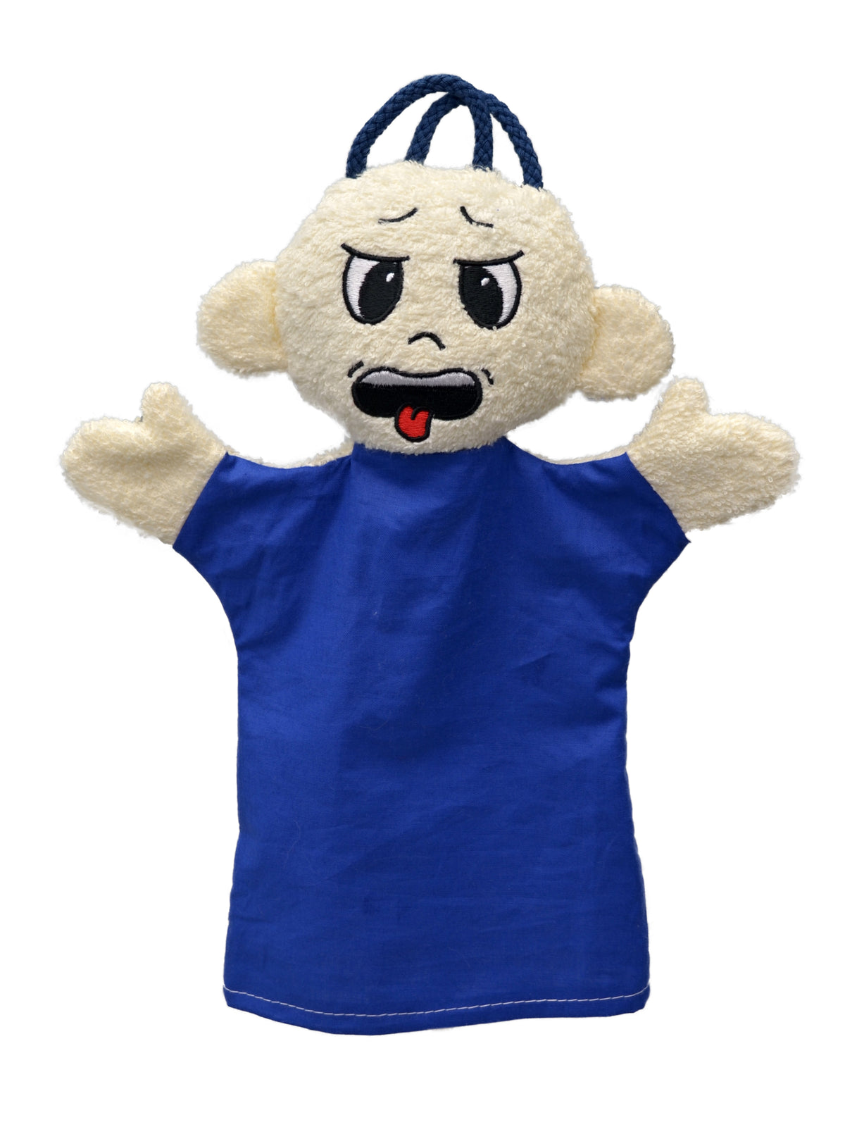 Hand Puppet Emotion Disgust 30 cm, Blue Hand Puppet - Pintado & Lacado