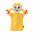 Hand Puppet Emotion Happy - Girl 31 cm, Yellow Hand Puppet - Pintado & Lacado