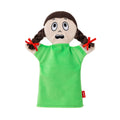 Hand Puppet Emotion Fear - Girl 31 cm, Green