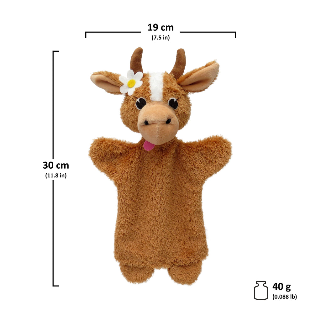 Handpuppe Kuh 30 cm, 24335A