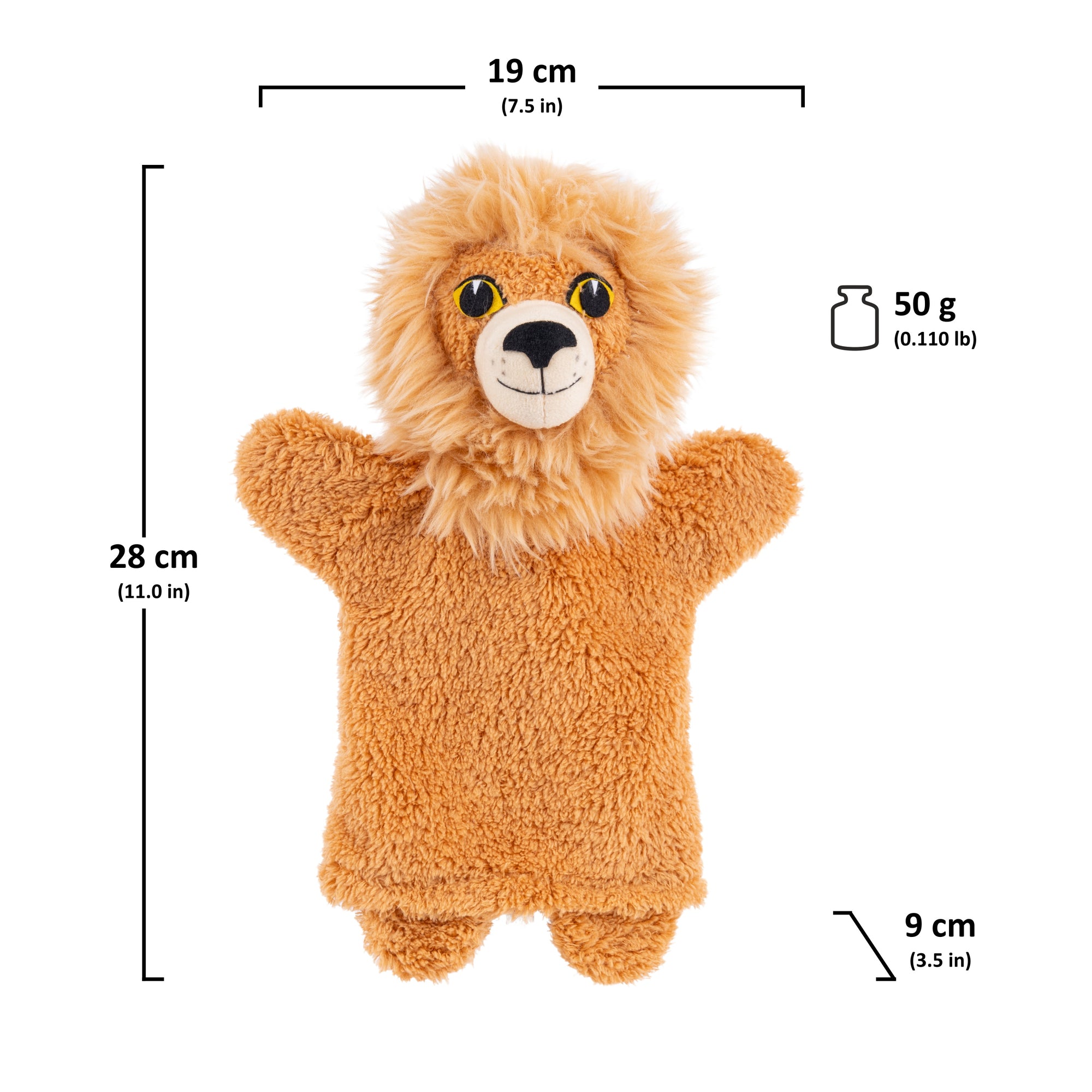 Handpuppe Glücklicher Löwe 28 cm, 24620C