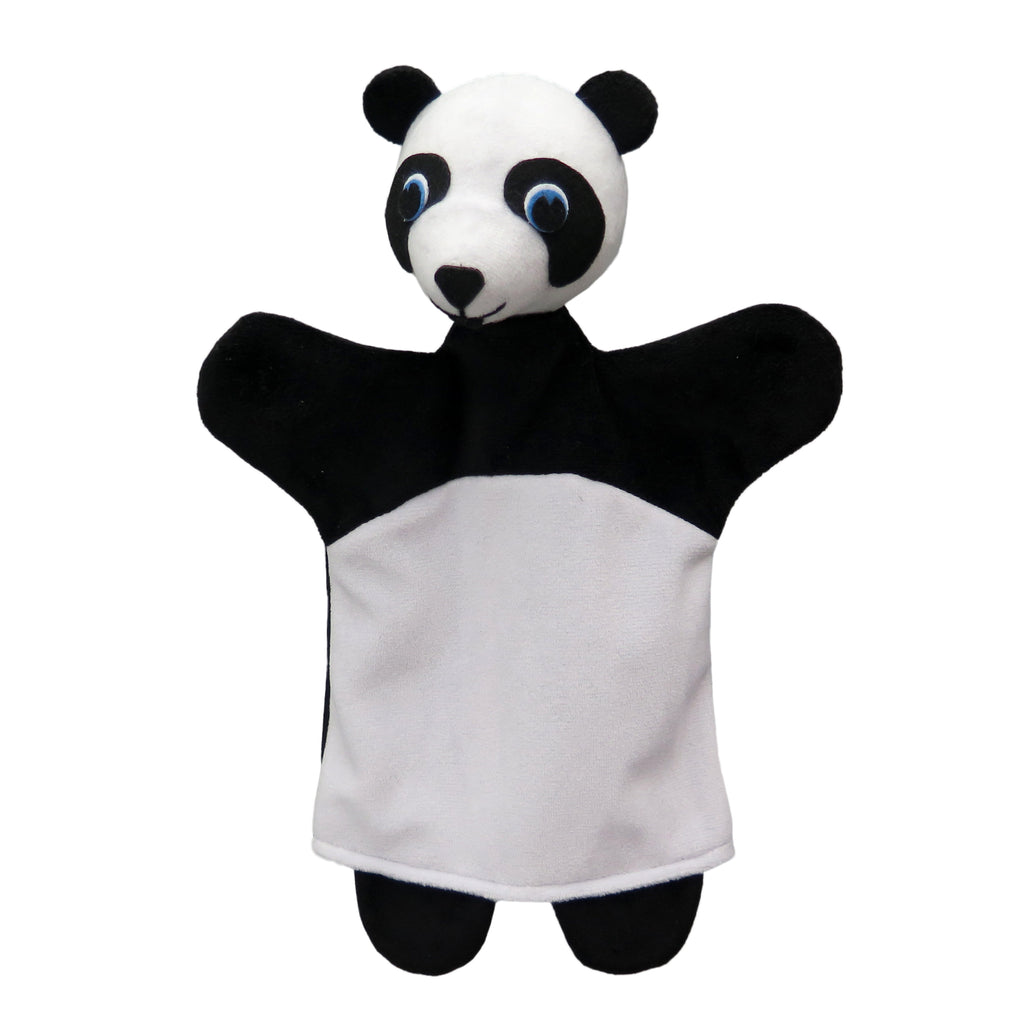 Hand Puppet Panda 27 cm, Black