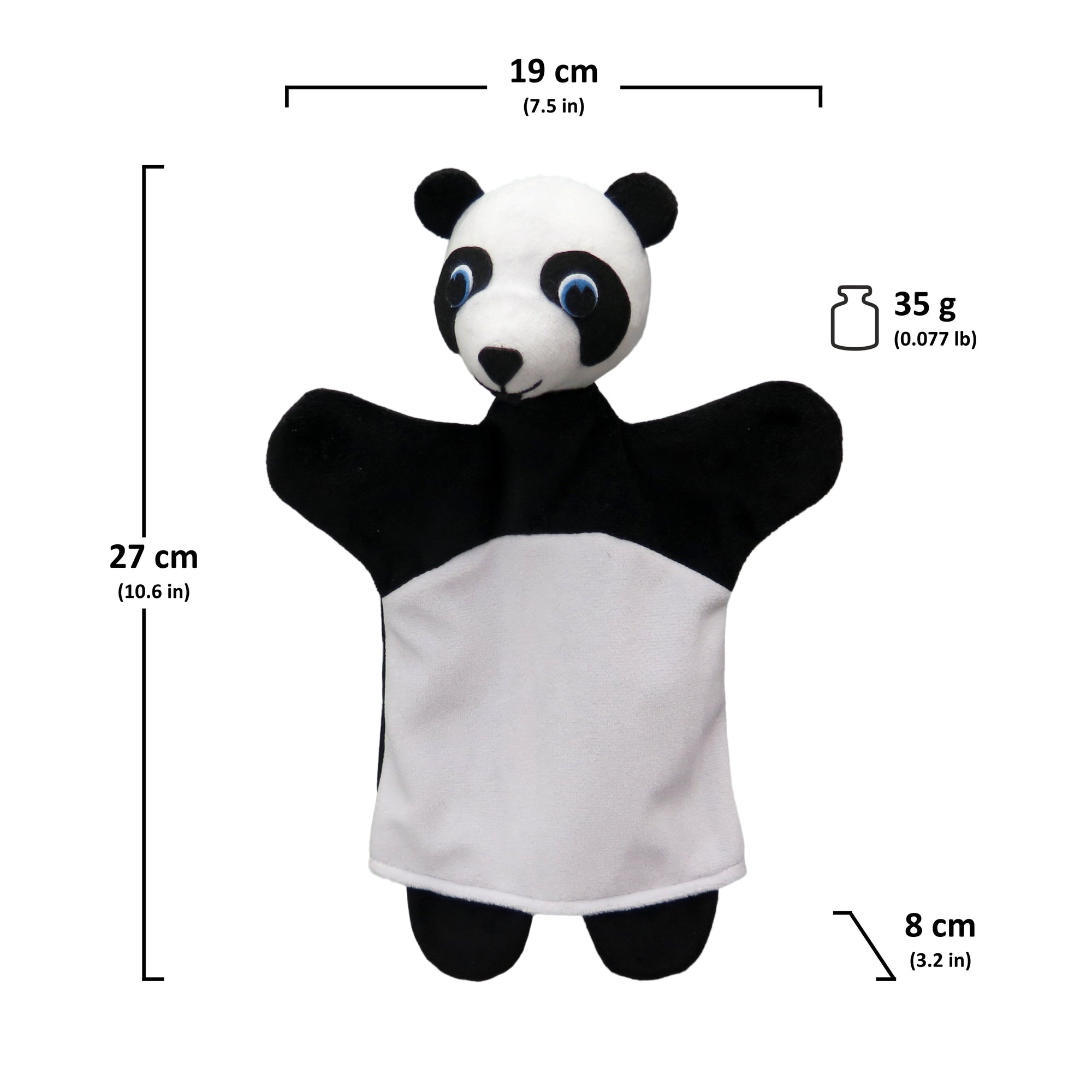 Handpuppe Panda 27 cm, 24626C