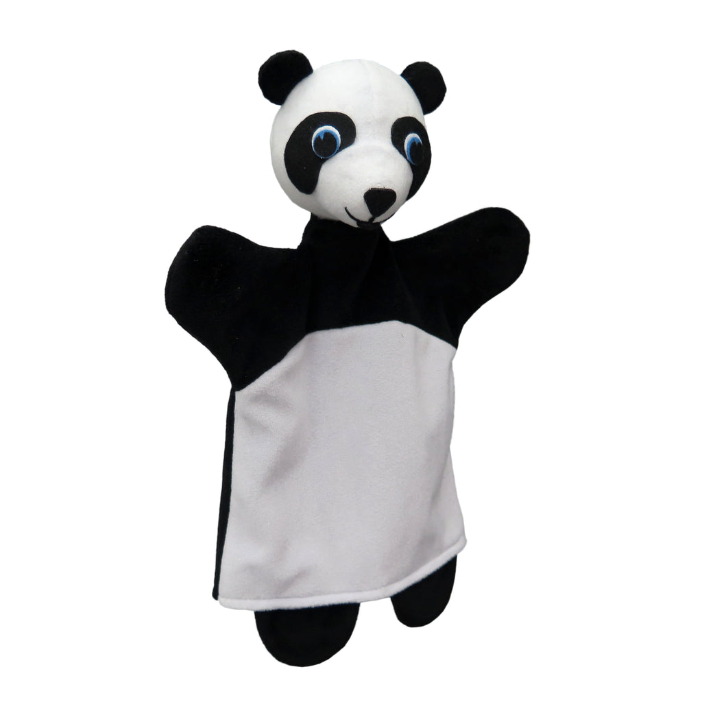Hand Puppet Panda 27 cm, Black