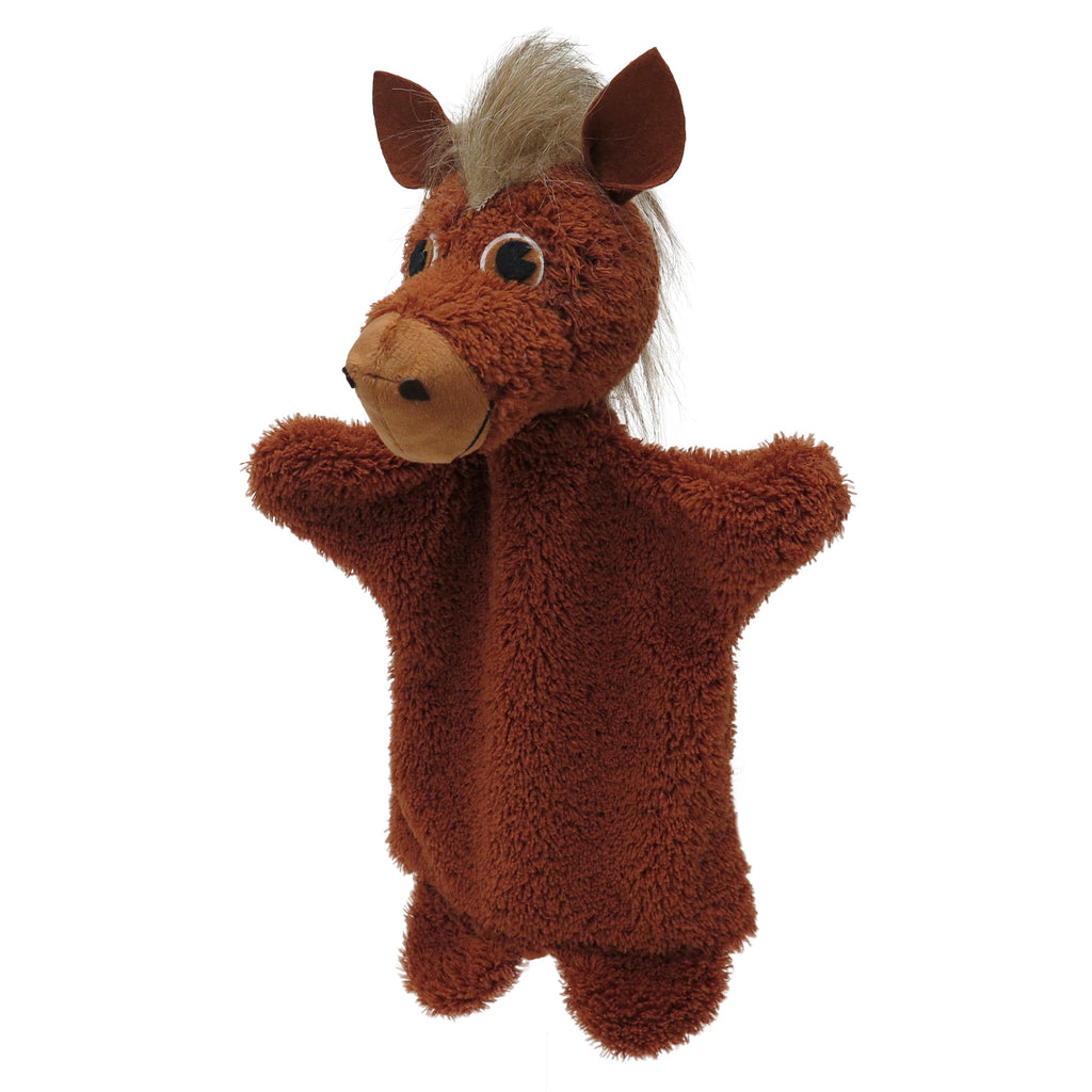 Hand Puppet Horse 30 cm, Brown Hand Puppet - Pintado & Lacado