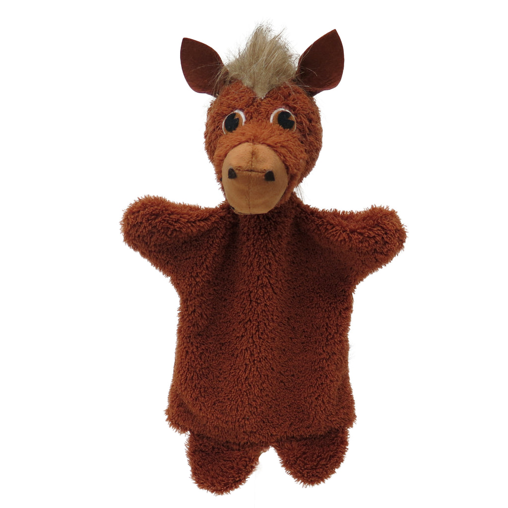 Hand Puppet Horse 30 cm, Brown Hand Puppet - Pintado & Lacado