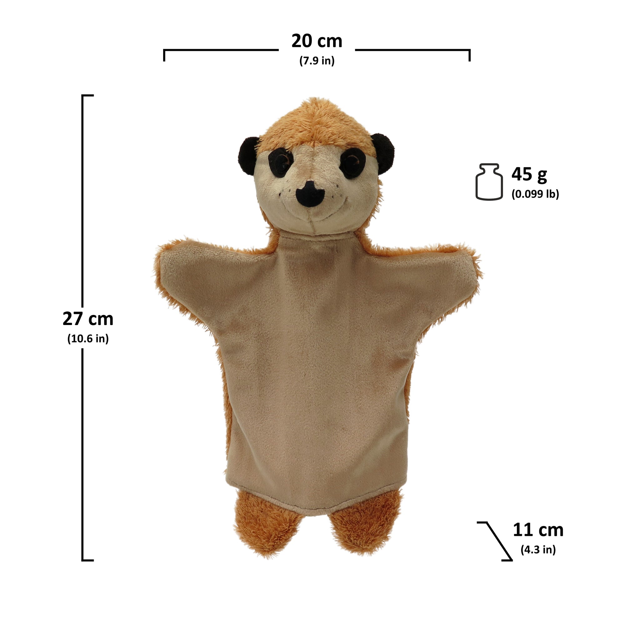 Handpuppe Surikata 27 cm, 24629A
