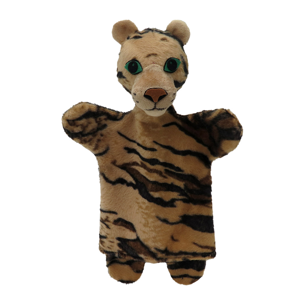 Hand Puppet Tiger 27 cm, Brown