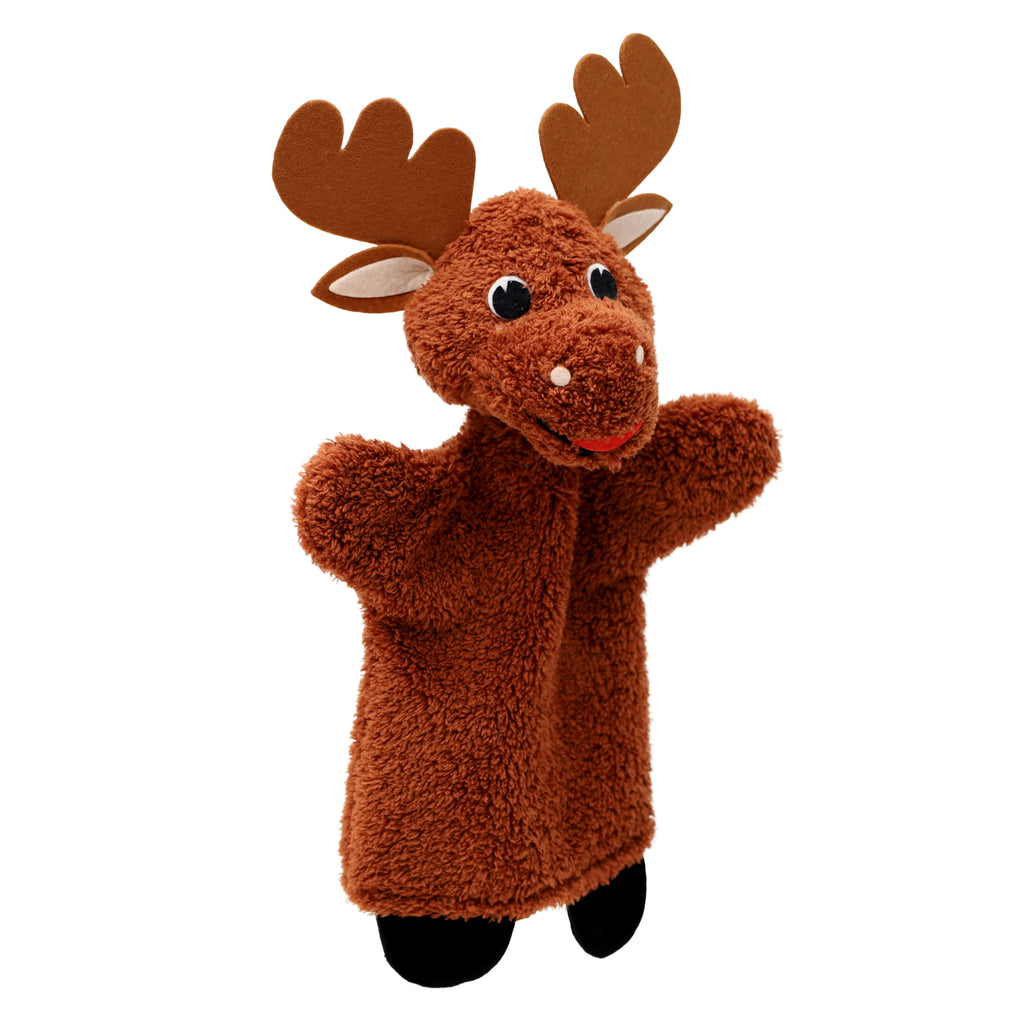 Hand Puppet Moose 31 cm, Brown