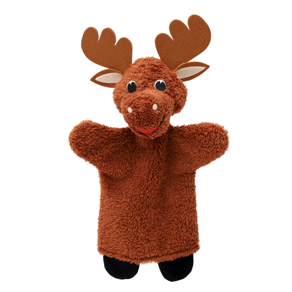 Hand Puppet Moose 31 cm, Brown