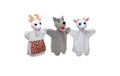 Set of Hand Puppets Three Little Pigs & Wolf 18,5 cm, Multicolour