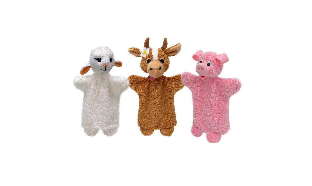 Set of Hand Puppets Farm 18,5 cm, Multicolour
