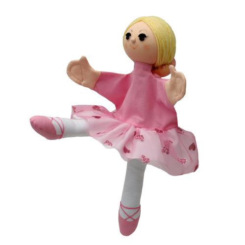 Hand Puppet Ballerina 32 cm, Multicolour Hand Puppet - Pintado & Lacado