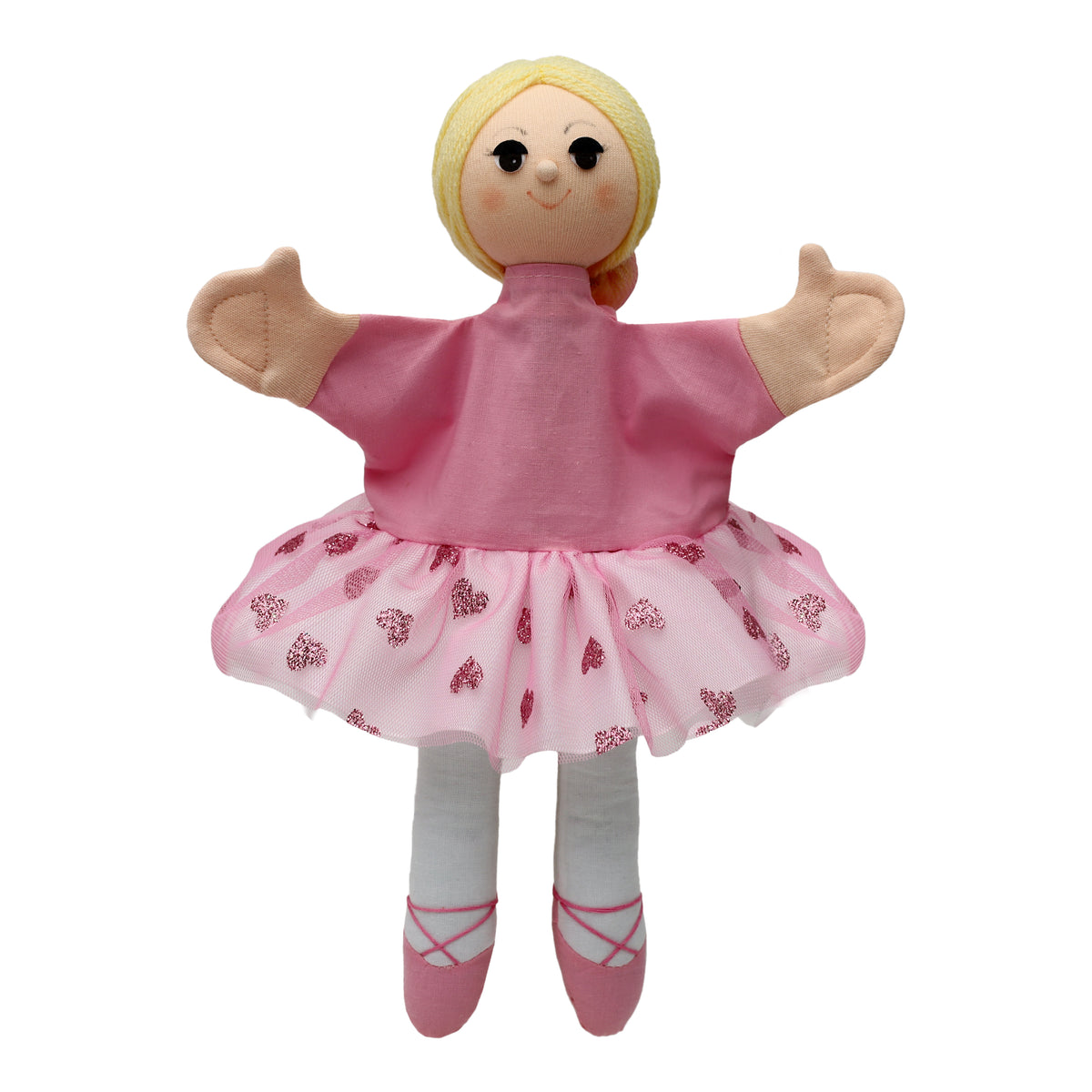 Hand Puppet Ballerina 32 cm, Multicolour Hand Puppet - Pintado & Lacado