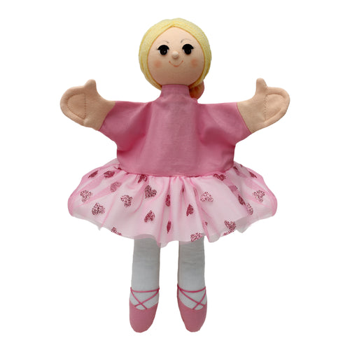 Hand Puppet Ballerina 32 cm, Multicolour Hand Puppet - Pintado & Lacado