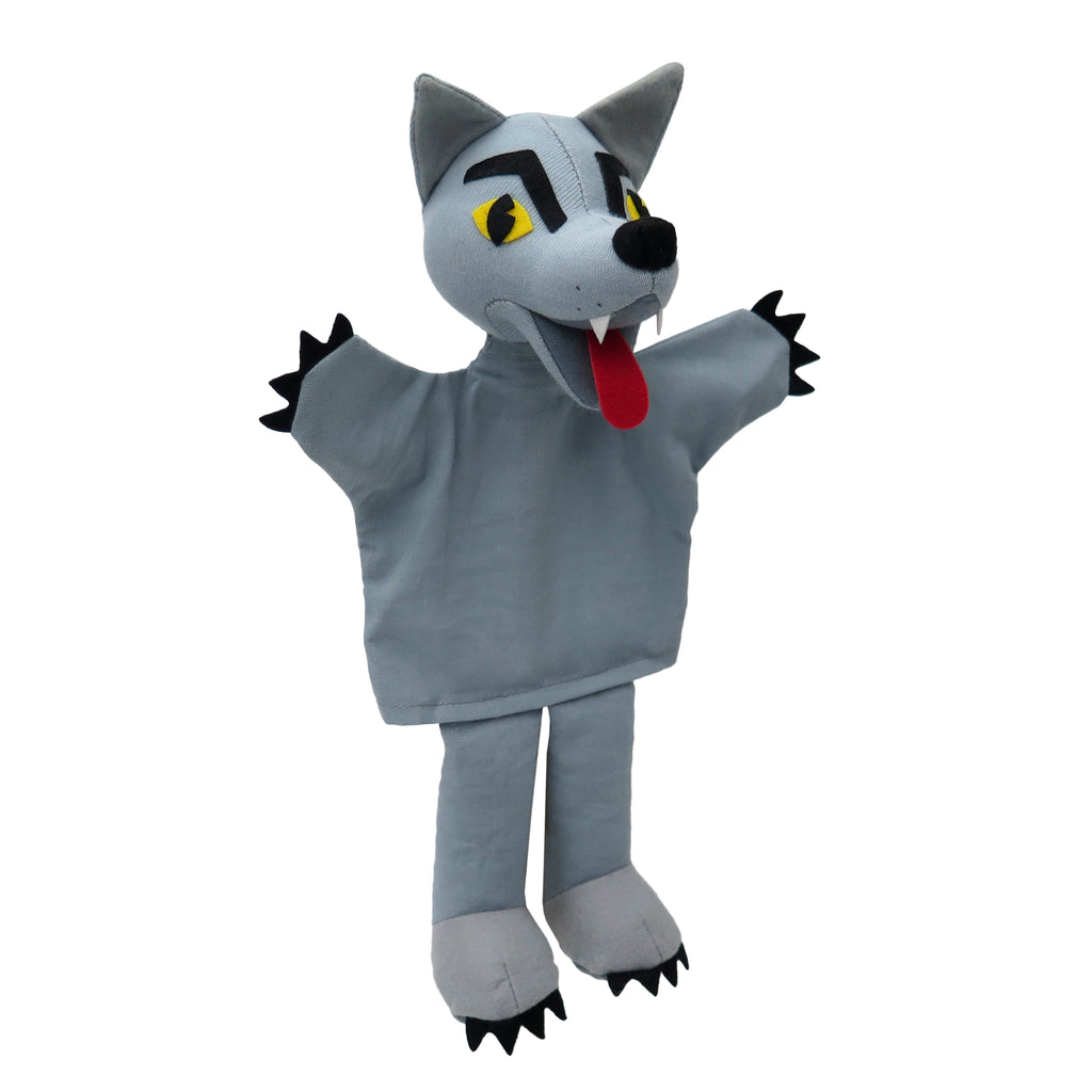 Hand Puppet Wolf (The Little Red Riding Hood) 30 cm, Multicolour Hand Puppet - Pintado & Lacado