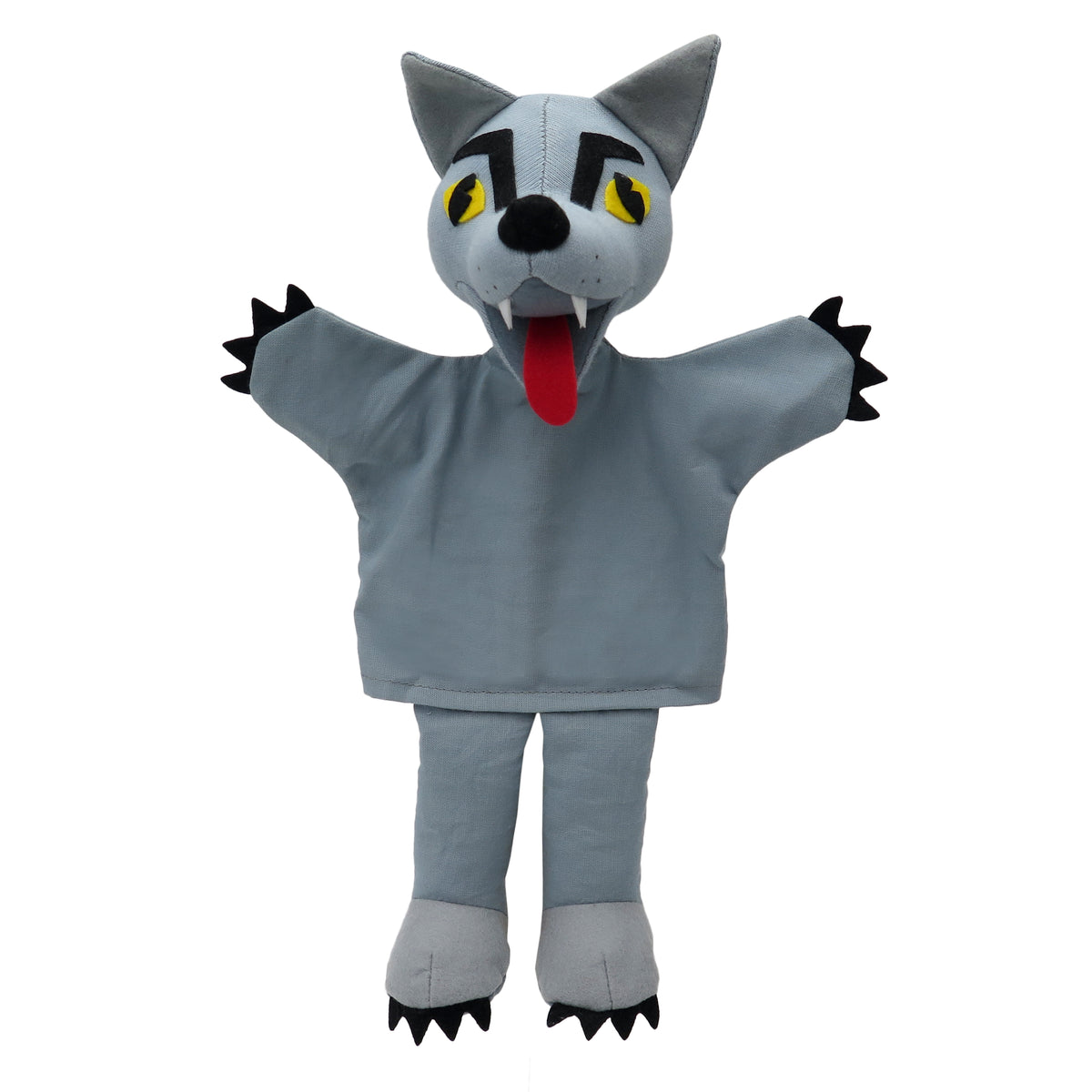Hand Puppet Wolf (The Little Red Riding Hood) 30 cm, Multicolour Hand Puppet - Pintado & Lacado