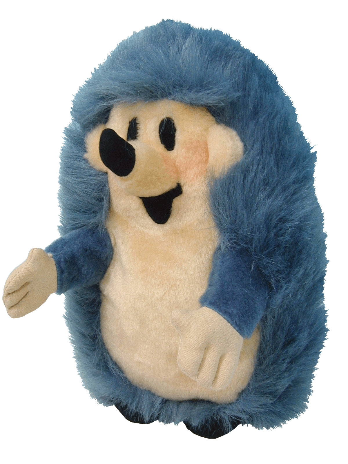 Hand Puppet The Little Mole Friend Hedgehog 27 cm, Blue Hand Puppet - Pintado & Lacado