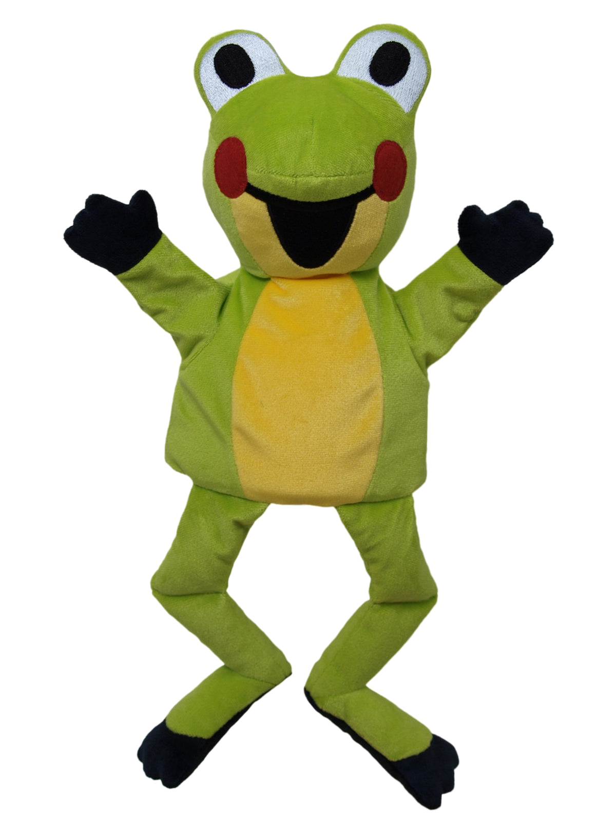 Hand Puppet The Little Mole Friend Frog 37 cm, Green Hand Puppet - Pintado & Lacado