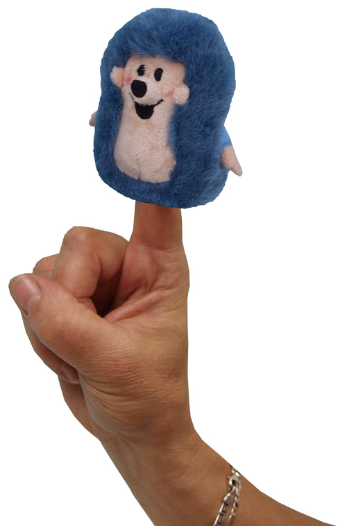 Finger Puppet The Little Mole Friend Hedgehog 8 cm, Blue Finger Puppet - Pintado & Lacado
