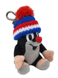 Keyring The Little Mole with Red/Blue Beanie 8 cm, Multicolour Keyring - Pintado & Lacado