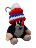 Keyring The Little Mole with Red/Blue Beanie 8 cm, Multicolour Keyring - Pintado & Lacado