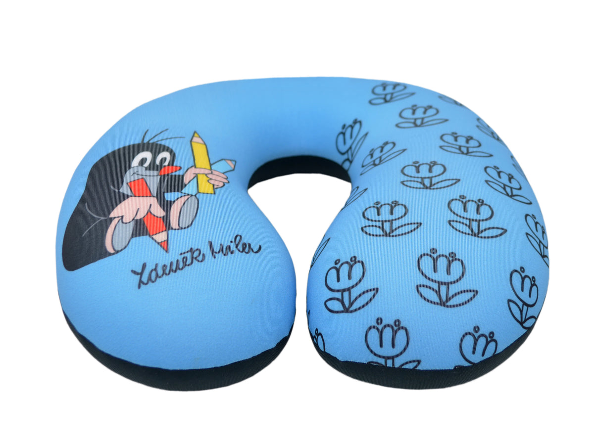 Neck Pillow The Little Mole 23x24 cm, Multicolour / Blue