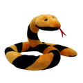 Stuffed Animal Snake 10 cm, Black / Yellow Stuffed Animal - Pintado & Lacado