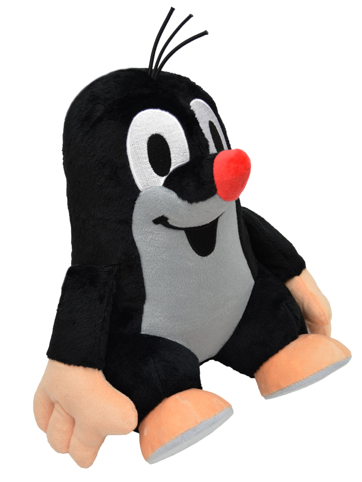 Stuffed Animal The Little Mole Sitting 30 cm, Black Stuffed Animal - Pintado & Lacado