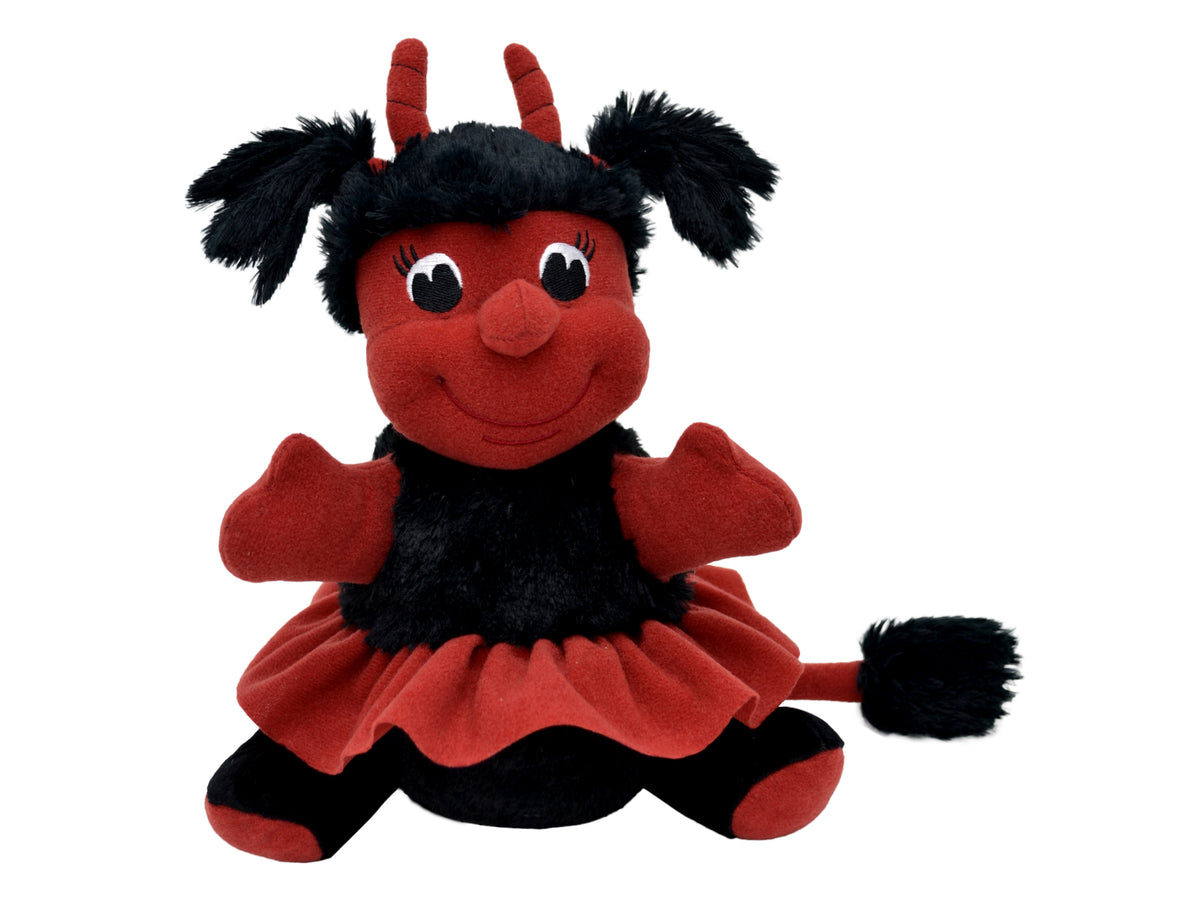 Talking Plush Toy Devil Girl Berta 23 cm, Multicolour Stuffed Animal - Pintado & Lacado