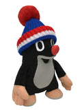 Stuffed Animal The Little Mole with Red Beanie 24 cm, Black / Multicolour Stuffed Animal - Pintado & Lacado