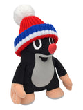 Stuffed Animal The Little Mole with Red Beanie 24 cm, Black / Multicolour Stuffed Animal - Pintado & Lacado