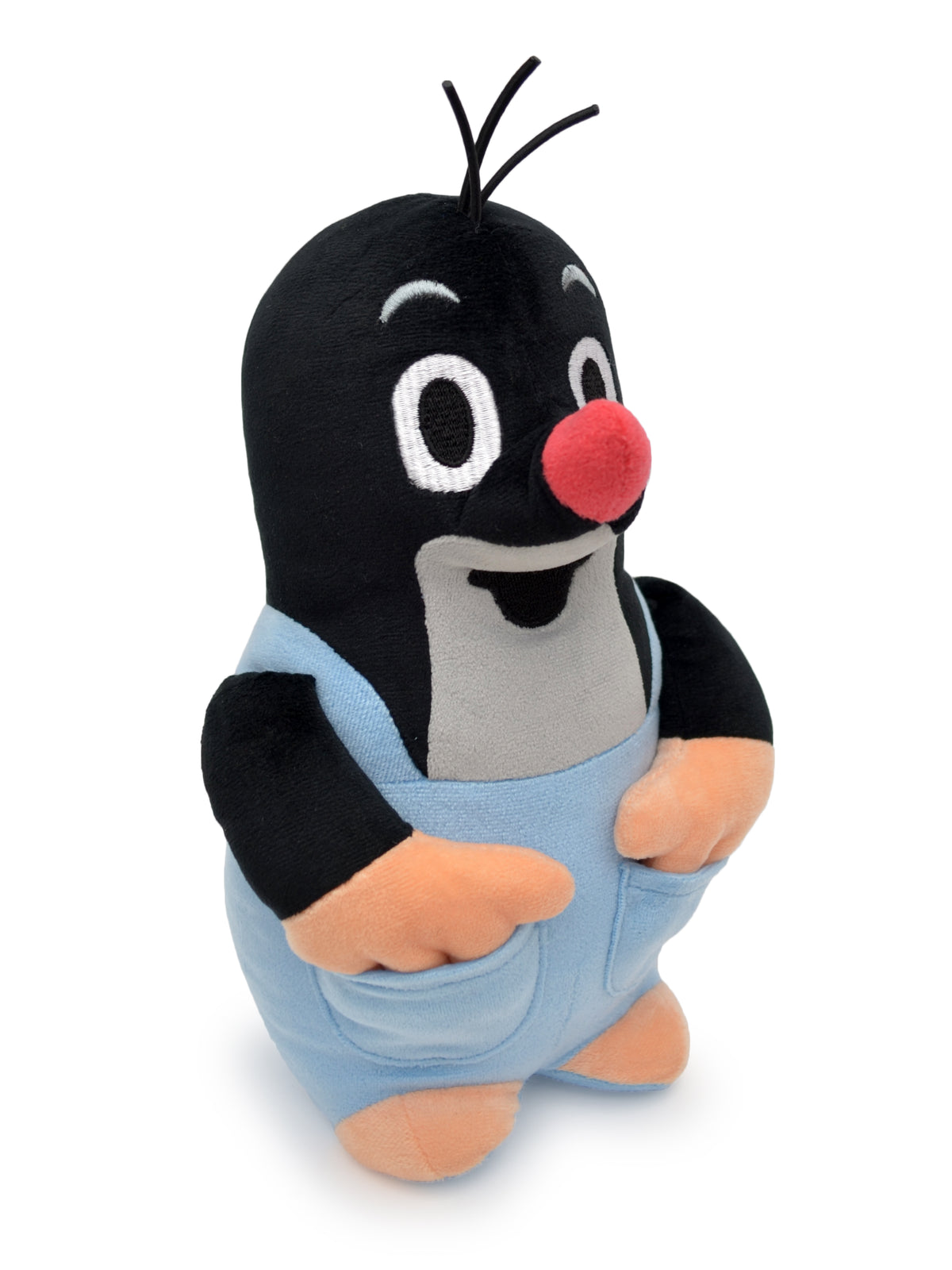 Stuffed Animal The Little Mole with Pants 25 cm, Black / Blue Stuffed Animal - Pintado & Lacado