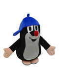 Stuffed Animal The Little Mole with Blue Baseball Cap 16 cm, Black / Blue Stuffed Animal - Pintado & Lacado