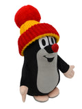 Stuffed Animal The Little Mole with Red Beanie 25 cm, Black / Red Stuffed Animal - Pintado & Lacado