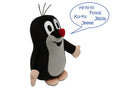 Stuffed Animal The Little Mole Speaking 16 cm, Black Stuffed Animal - Pintado & Lacado