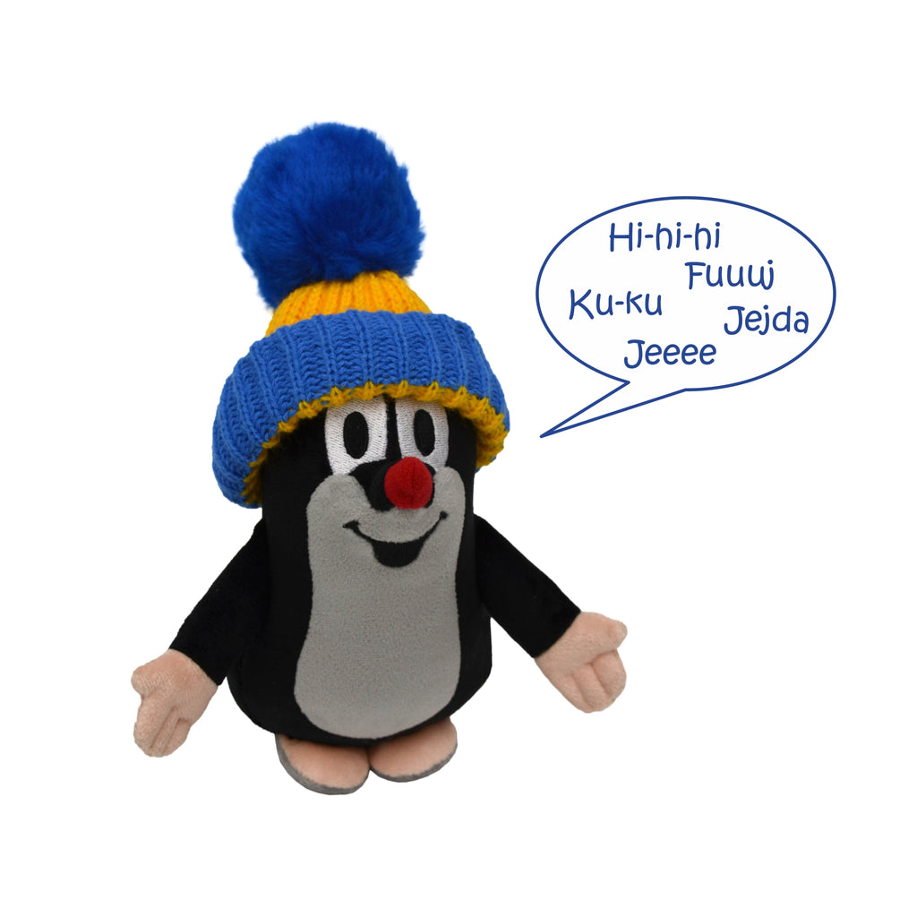 Plyšák Krtek s kulichem mluvící 20 cm