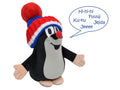 Stuffed Animal The Little Mole with Red/Blue Beanie Speaking 20 cm, Multicolour Stuffed Animal - Pintado & Lacado