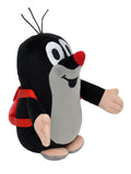 Stuffed Animal The Little Mole with Backpack 16 cm, Black / Red Stuffed Animal - Pintado & Lacado