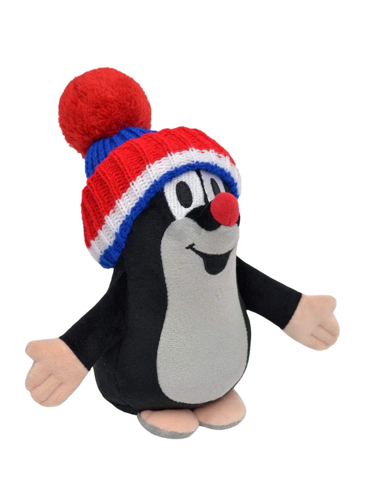 Stuffed Animal The Little Mole with Red/Blue Beanie 20 cm, Multicolour Stuffed Animal - Pintado & Lacado