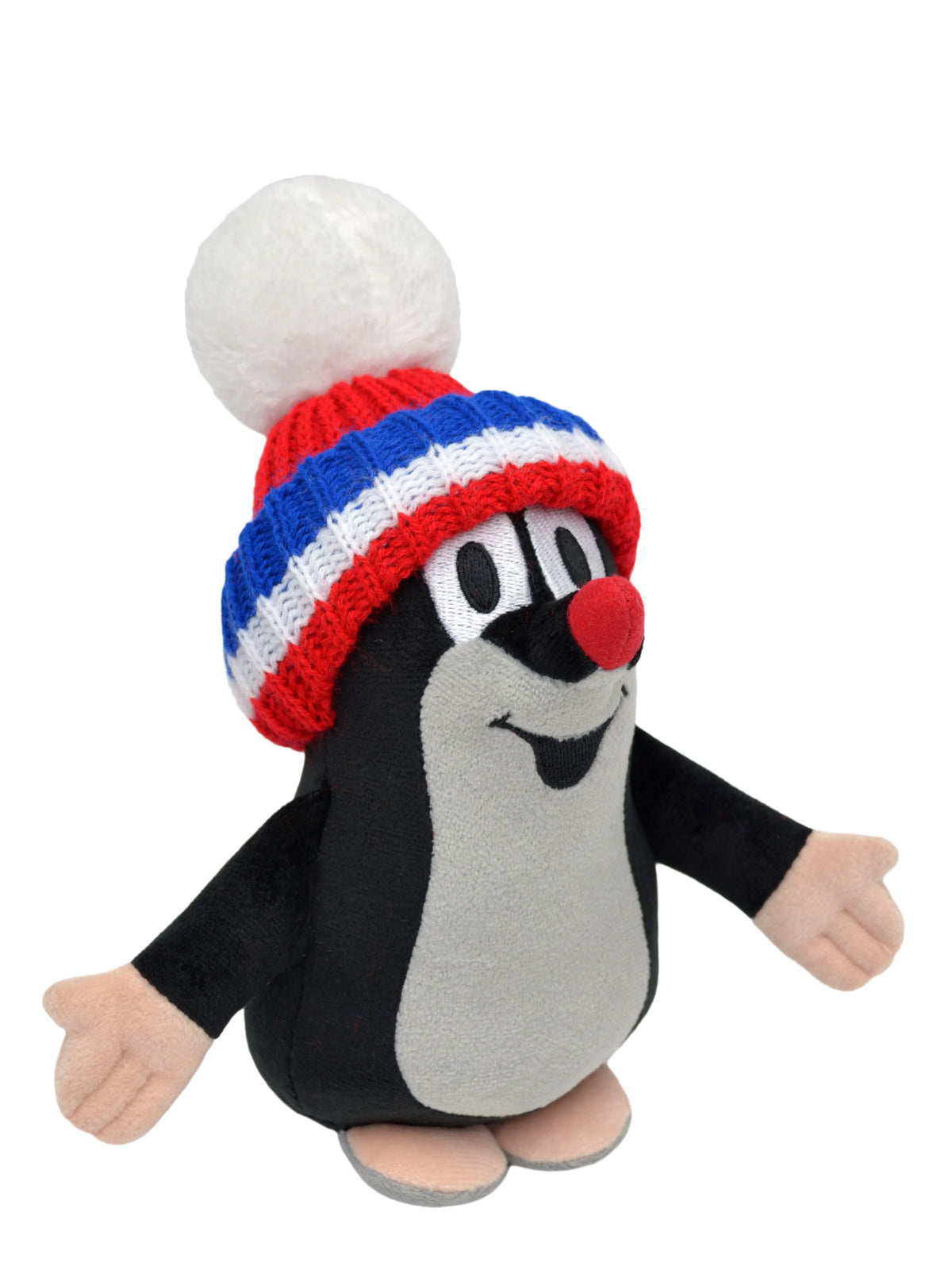 Stuffed Animal The Little Mole with Red/Blue Beanie 20 cm, Multicolour Stuffed Animal - Pintado & Lacado