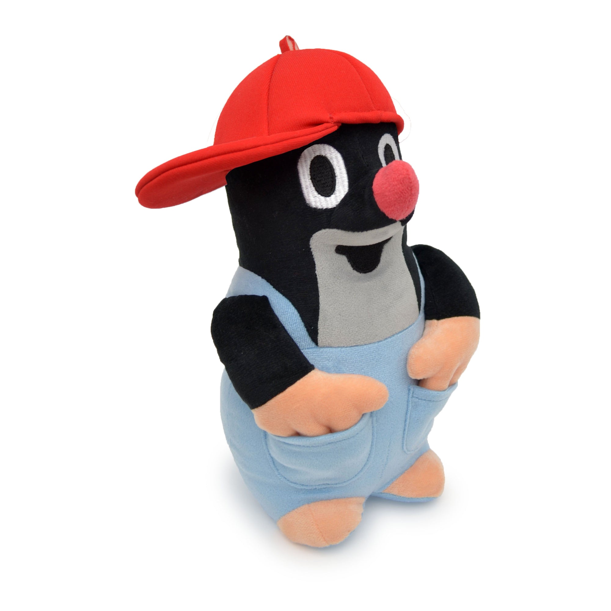 Kuscheltier Der kleine Maulwurf mit Hose und roter Baseballkappe 26 cm, 47916F