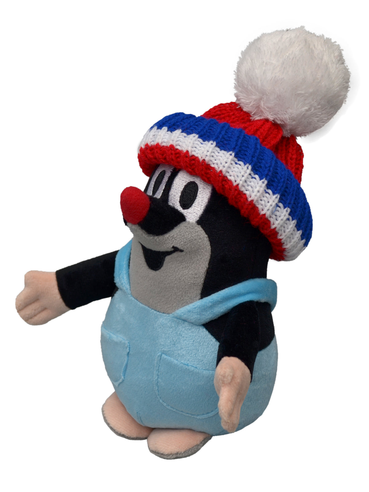 Stuffed Animal The Little Mole with Pants and Red/Blue Beanie 20 cm, Multicolour Stuffed Animal - Pintado & Lacado