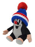 Stuffed Animal The Little Mole with Blue/Red Beanie Sitting 20 cm, Multicolour Stuffed Animal - Pintado & Lacado