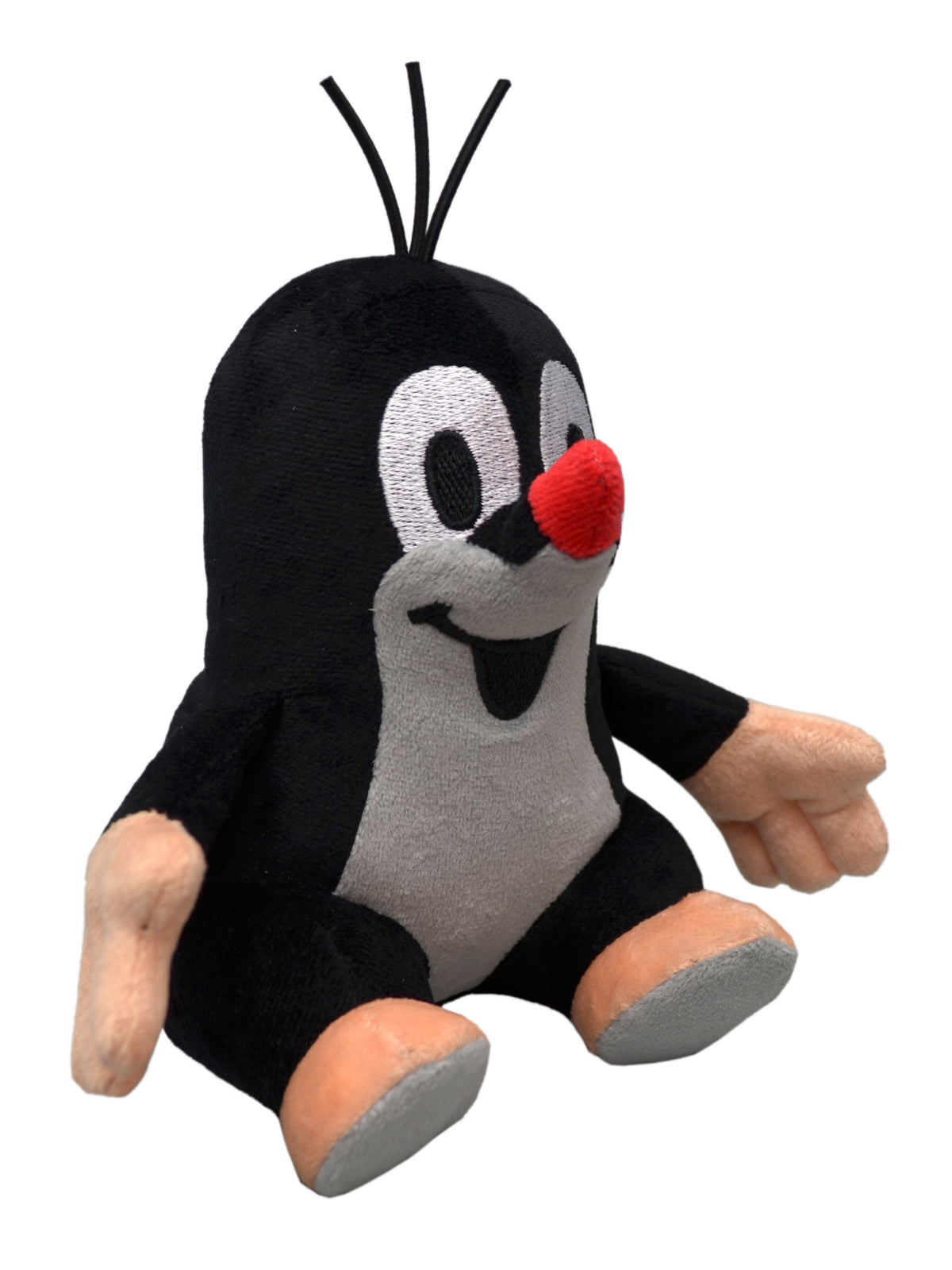Stuffed Animal The Little Mole Sitting 15 cm, Black Stuffed Animal - Pintado & Lacado