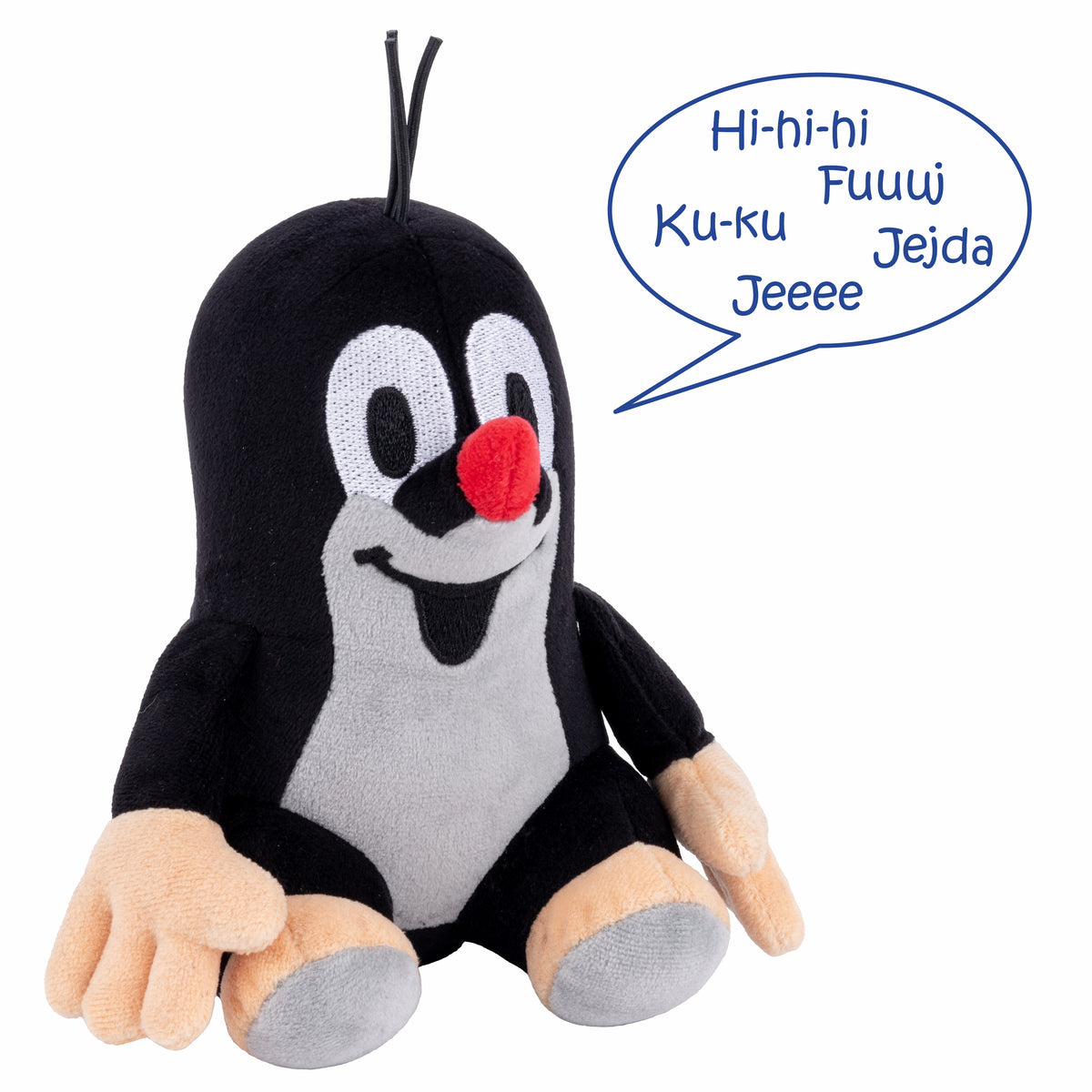 Stuffed Animal The Little Mole Speaking & Sitting 15 cm, Black Stuffed Animal - Pintado & Lacado