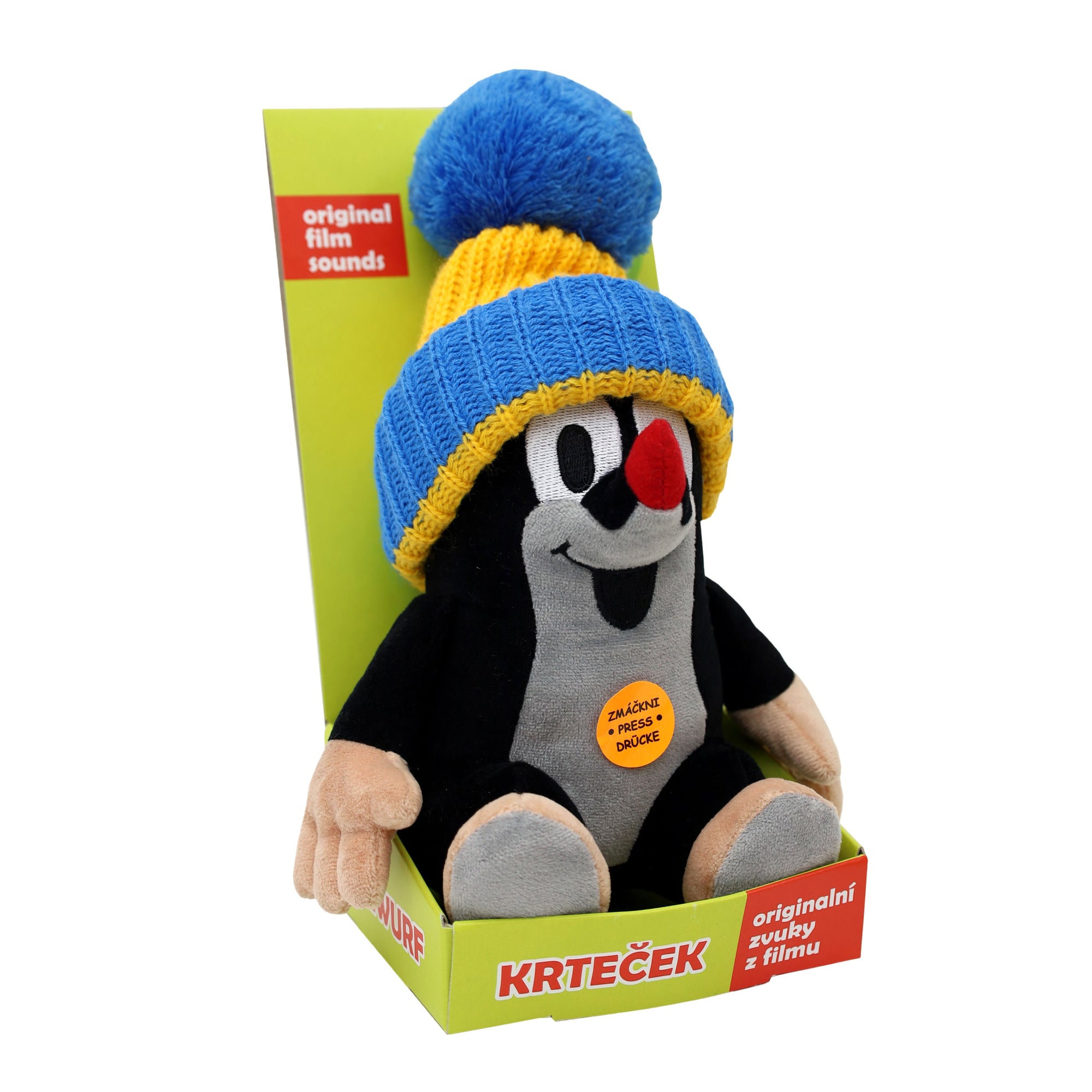 Plyšák Krtek s kulichem mluvící 20 cm